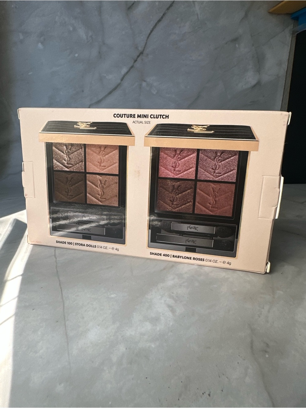 YSL Couture Mini Clutch Eyeshadow Duo Set 100 Stora Dolls & 400 Babylone Roses